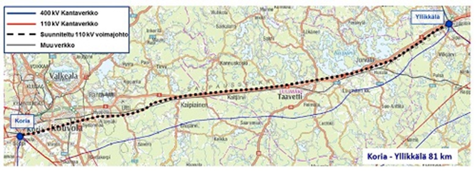 Koria - Yllikkälä 2x110 kV ympäristöselvitys