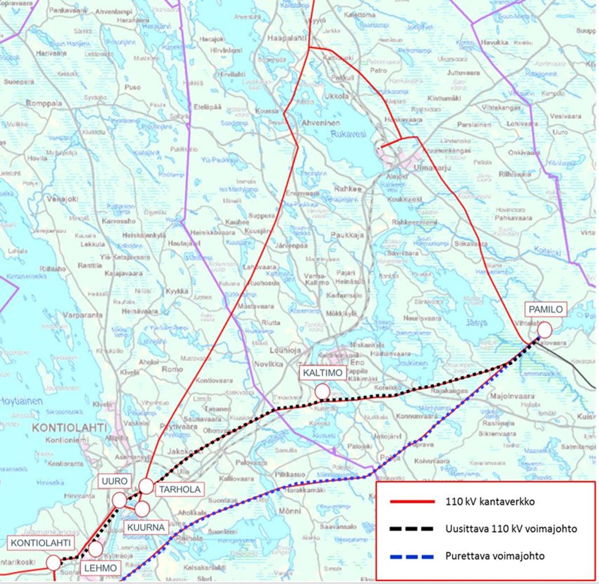 Uimaharju-Pamilo kartta