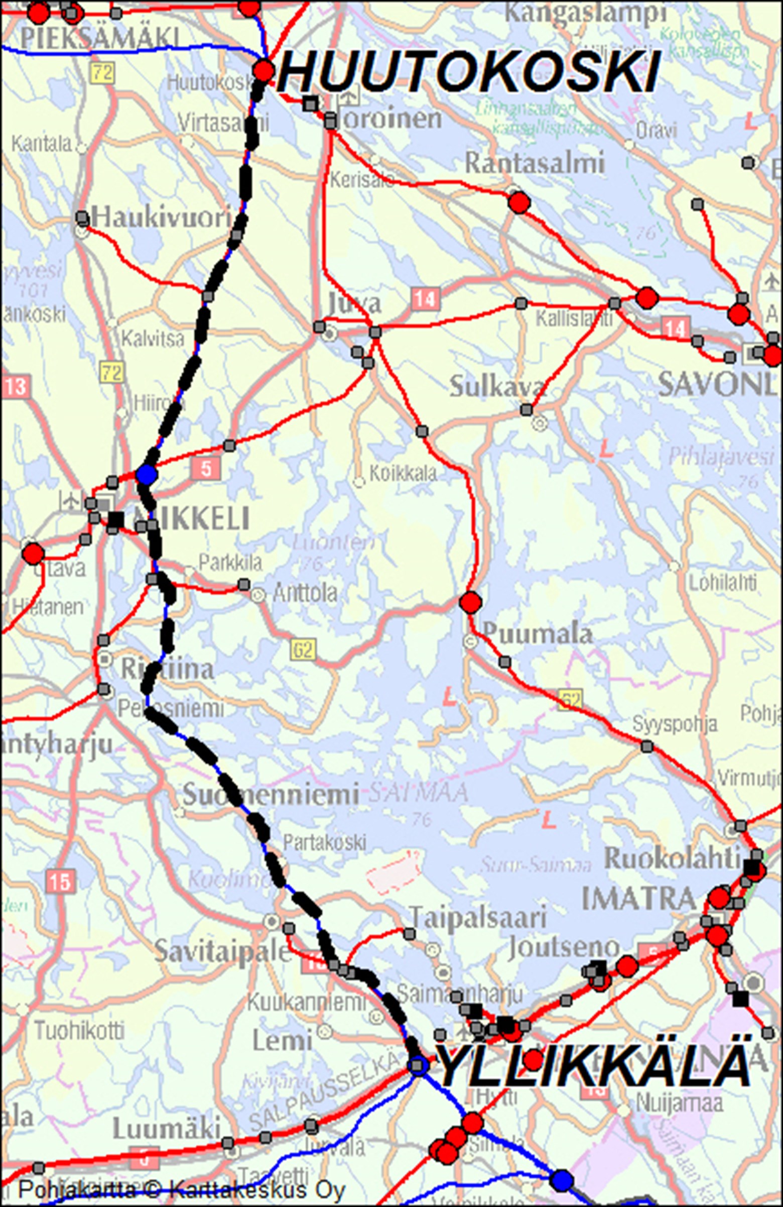 Yllikkälä - Huutokoski -voimajohto