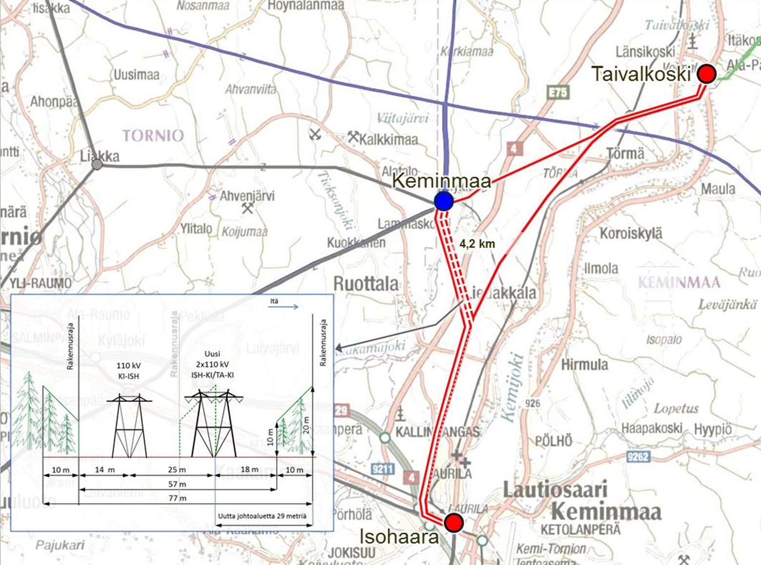 Keminmaan 2x100 kV ympäristöselvitys