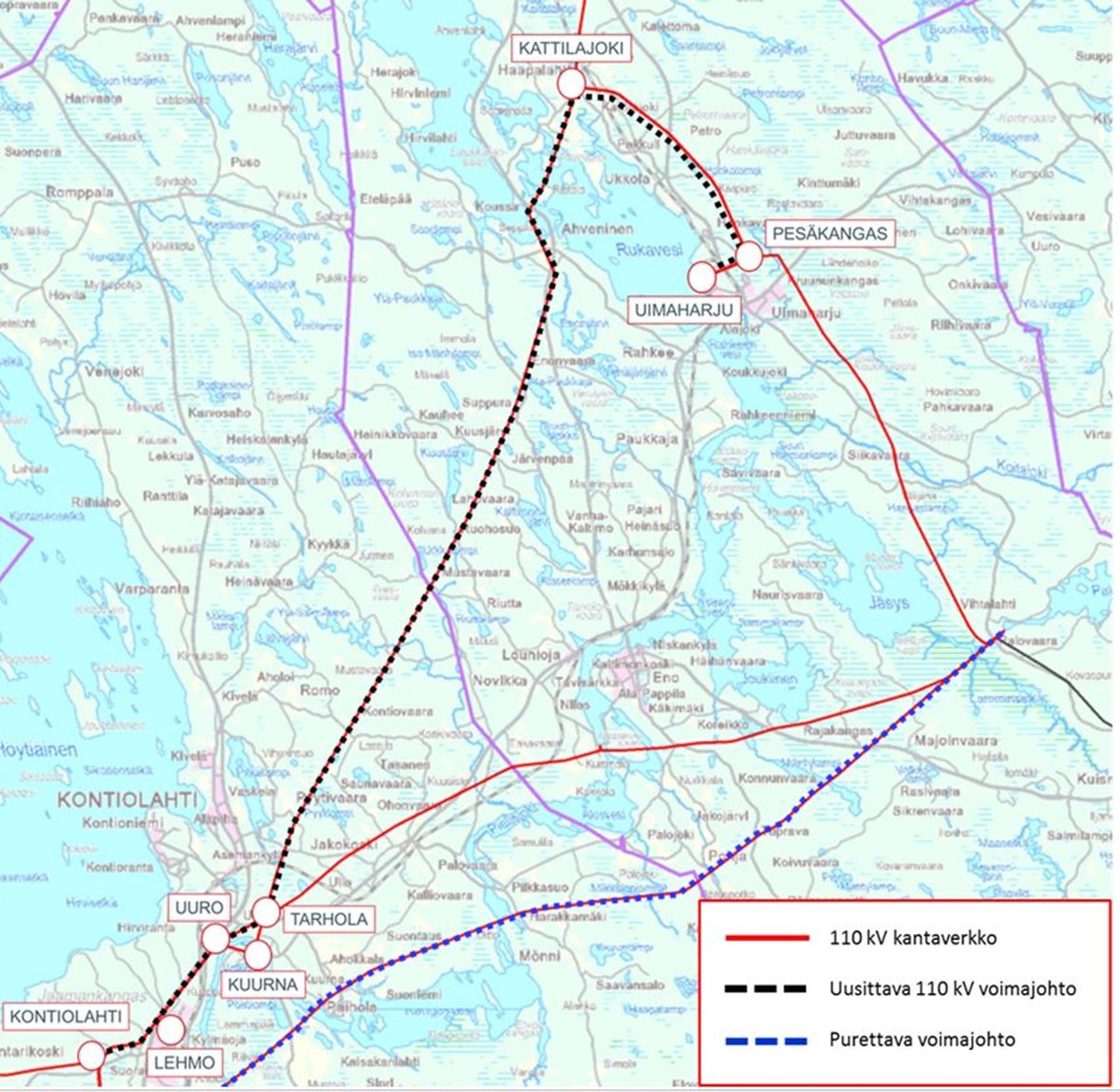 Kontiolahti - Pamilo kartta